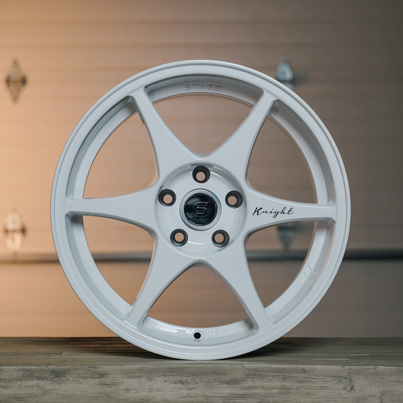 Stage Wheels Knight 17x8 +10mm 5x114.3 CB: 73.1 Color: White