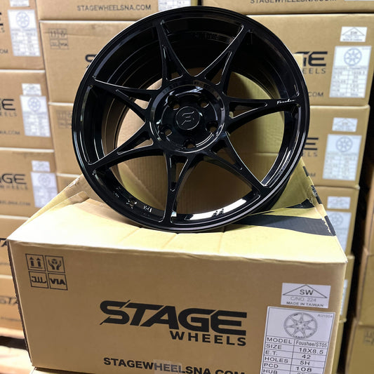 Foushee 18x8.5 +42mm 5x108 CB: 67.1 Color: Black (Set of 4)