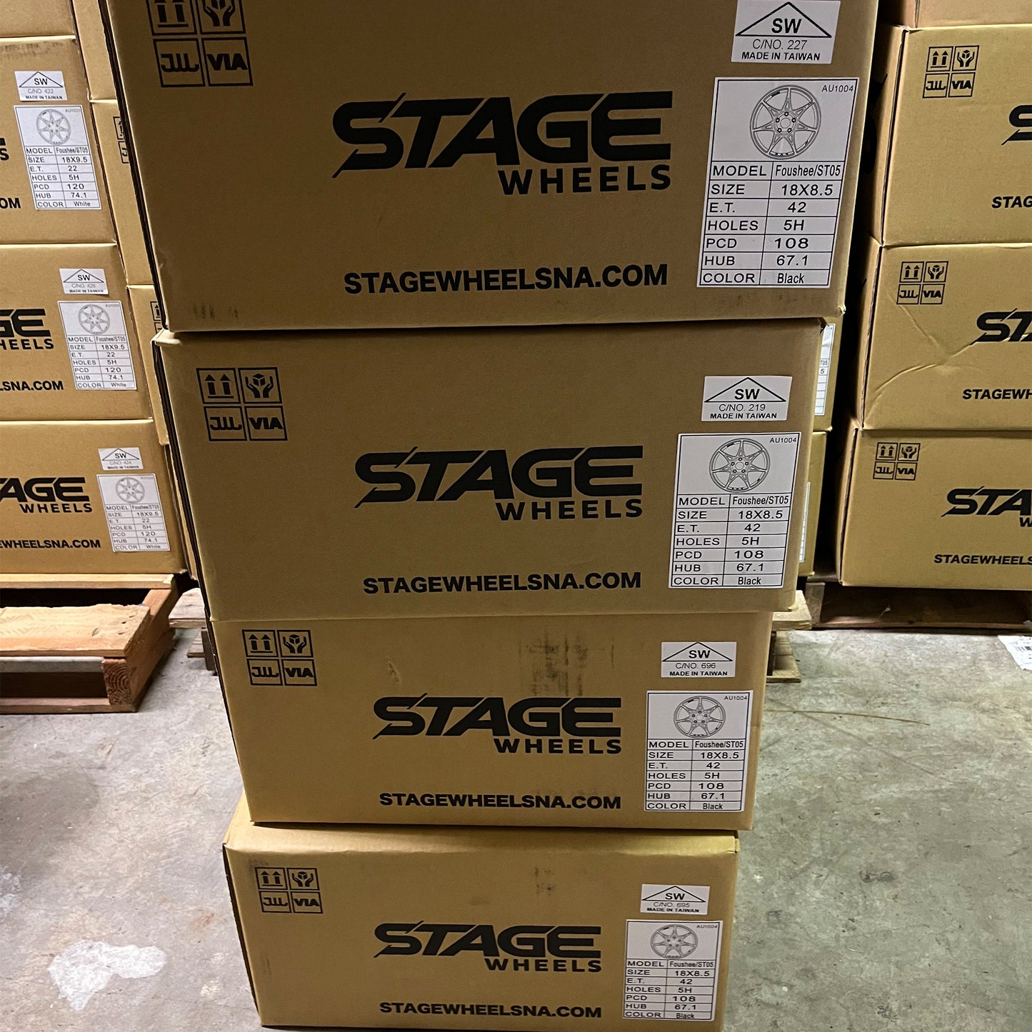 Foushee 18x8.5 +42mm 5x108 CB: 67.1 Color: Black (Set of 4)