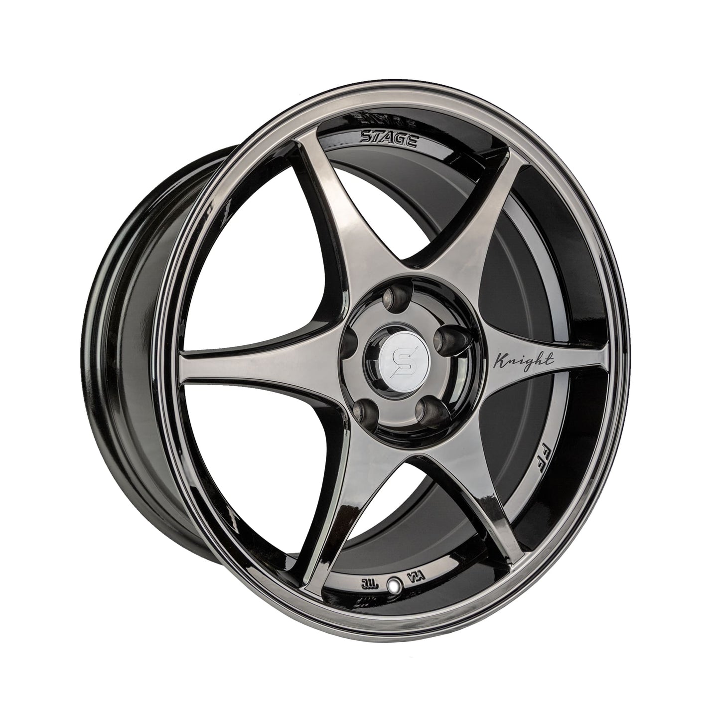 Stage Wheels Knight 17x8 +10mm 5x120 CB: 74.1 Color: Black Chrome