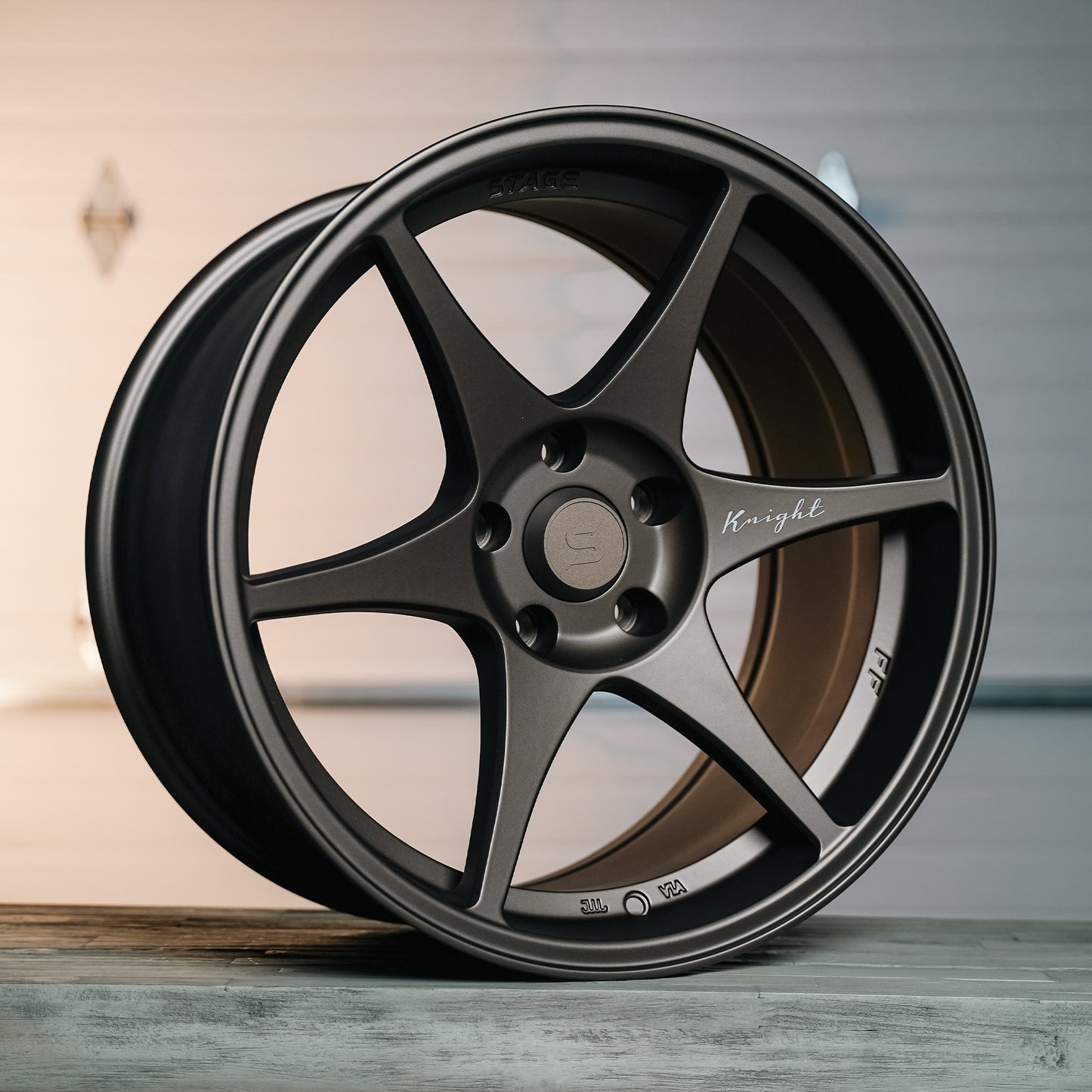 Stage Wheels Knight 18x9.5 +12mm 5x114.3 CB: 73.1 Color: Matte Bronze