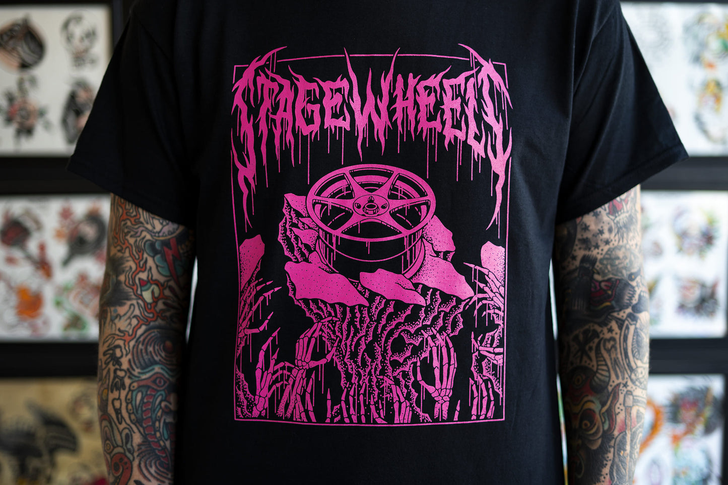 Stage Wheels Metal Shirt – Pink