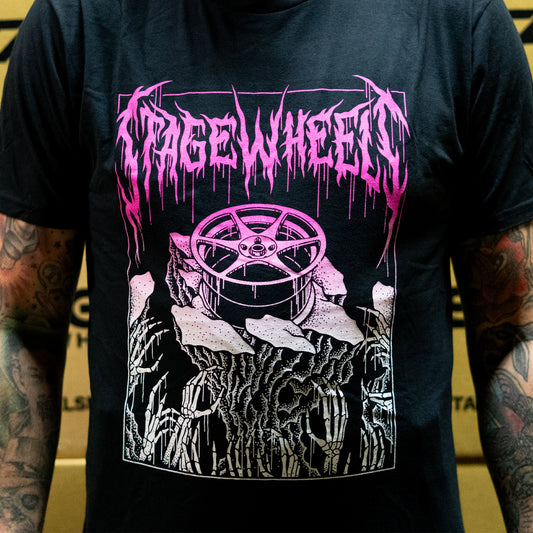 Stage Wheels Metal Shirt – Pink to White Fade